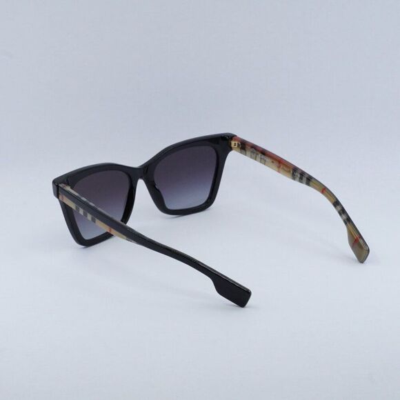 Burberry Elsa BE4346 39428G Sunglasses Black/Brown Cat Eye Frame, Grey Lenses - Picture 6 of 10